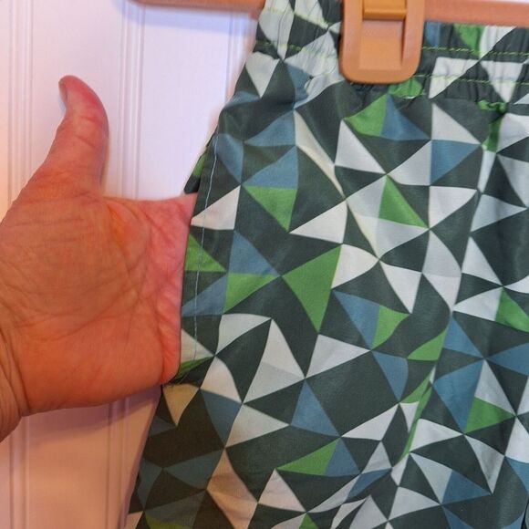 Sunshine Swing‎ Boys Size 14 Swim Board Shorts Mesh Drawstring Pull On Geometric - Picture 5 of 11